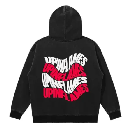 Up In Flames Hoodie Snow Wash