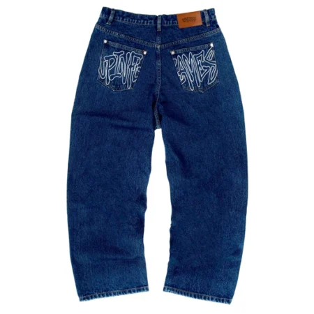 Up In Flames Jeans Blue