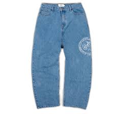 Up In Flames Riot Logo Jeans Medium Wash