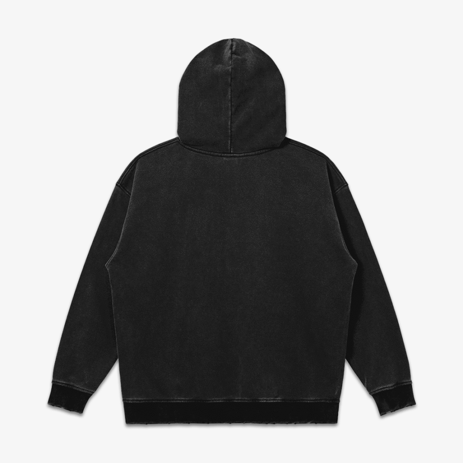 Infernal Distressed Hoodie Black