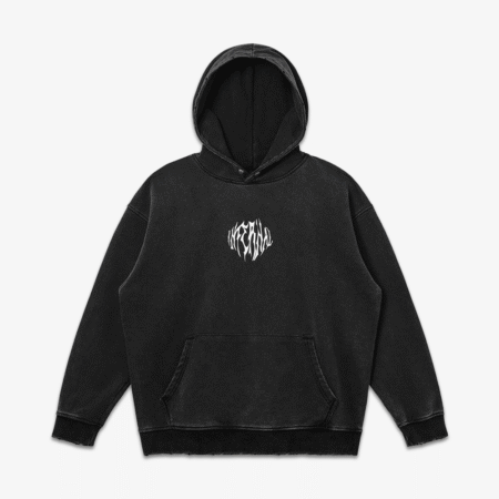 Infernal Distressed Hoodie Black